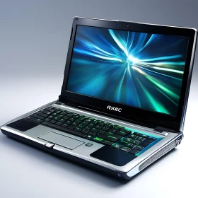 Sleek Laptop with Blue Light Display