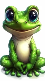 Charming Cartoon Frog Art