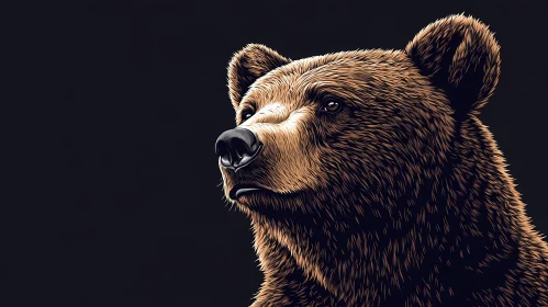 Bear Portrait Illustration