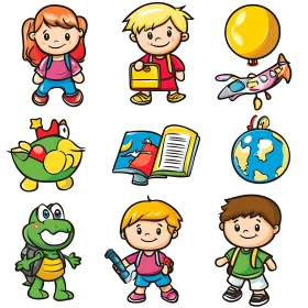 Children Cartoon School Illustration