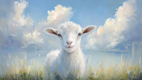 Serene Pastoral Lamb