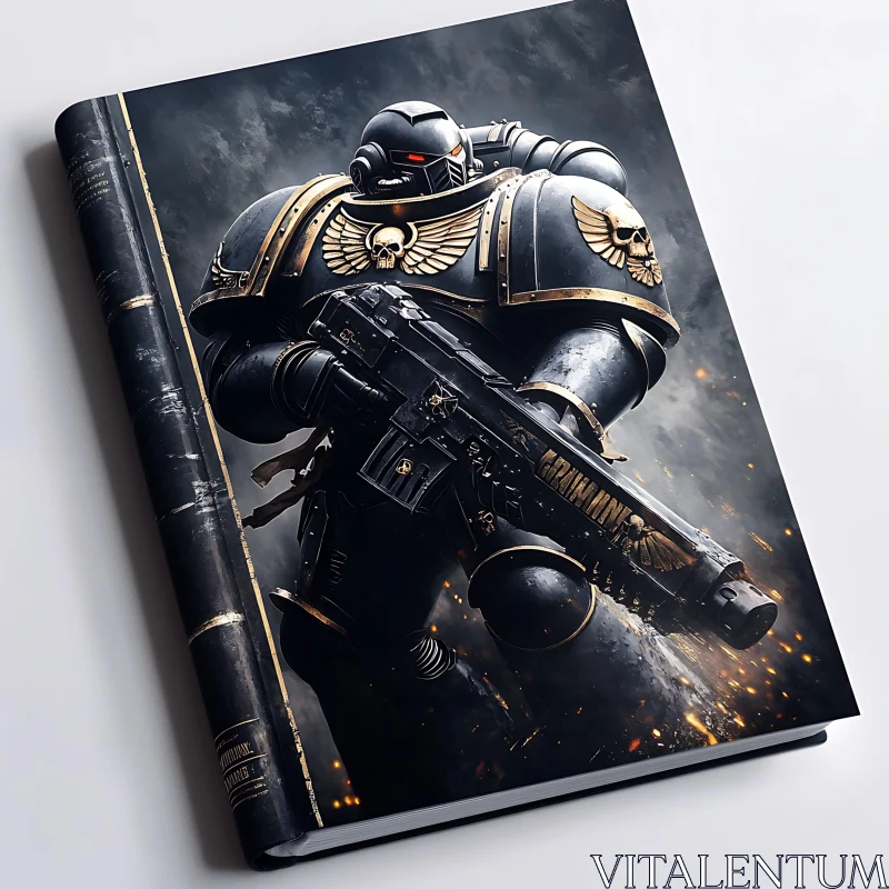 AI ART Armored Warrior Book Cover