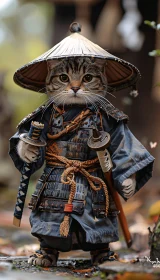 Cat in Samurai Armor