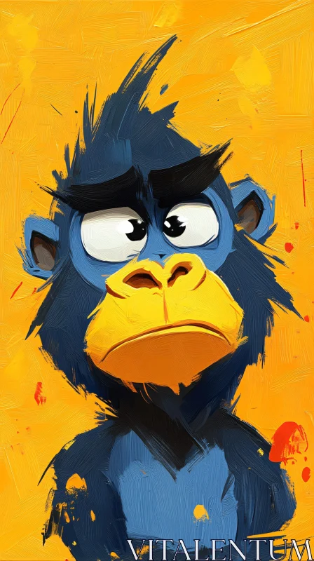 Colorful Monkey Artwork AI Image