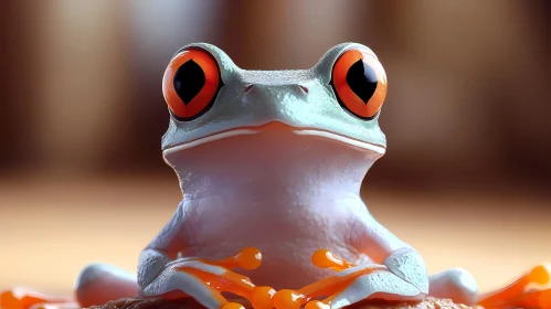 Colorful Frog with Large Eyes