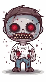 Cartoon Zombie Boy Illustration