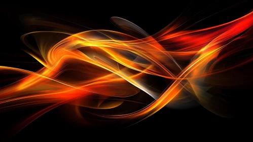 Fiery Abstract Swirls