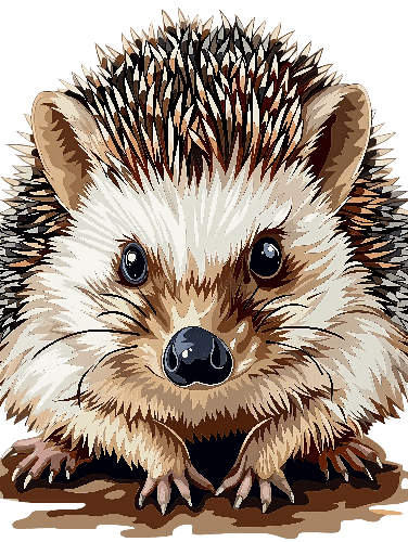 Charming Cartoon Hedgehog Illustration for Merchandise