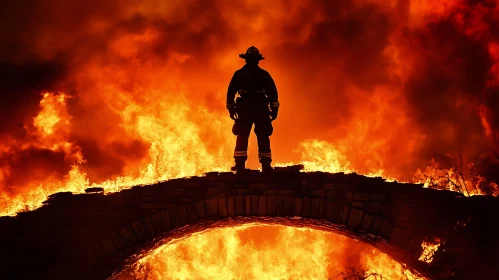 Firefighter's Valor Amidst Flames