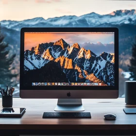 Desktop Computer with Mountain Vista