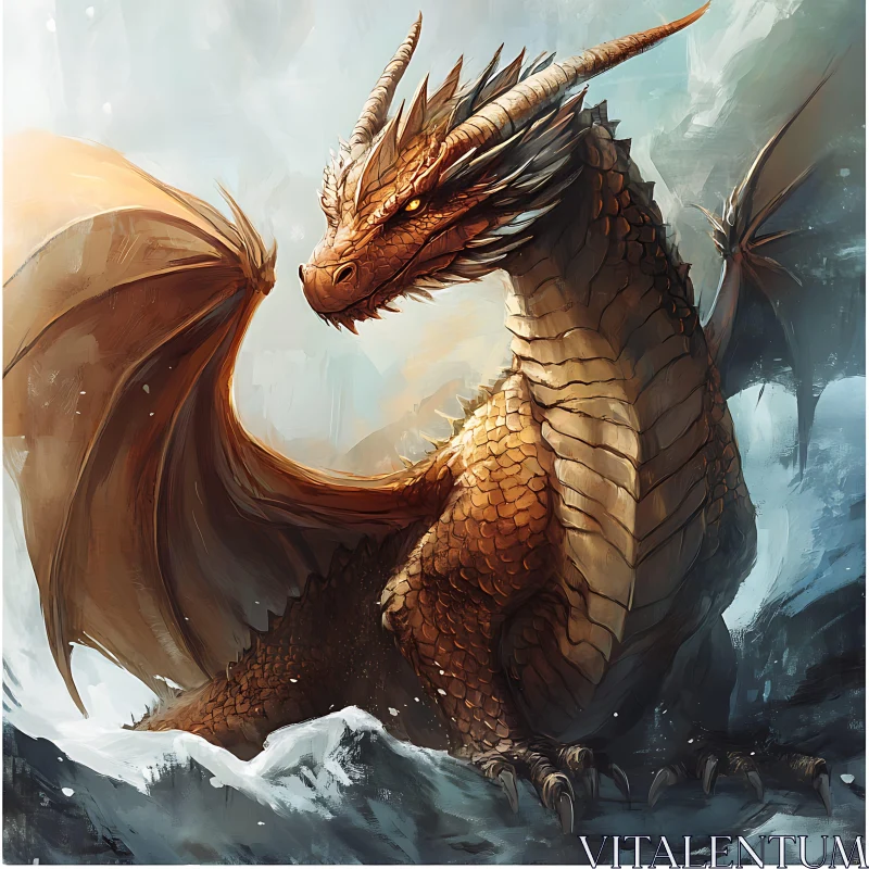 Mythical Dragon Art AI Image