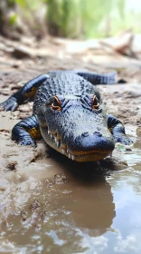 Swamp Alligator Close-Up