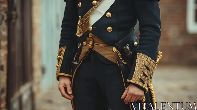 Ornate Military Attire AI Image