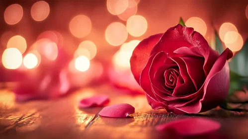 Romantic Red Rose Still Life