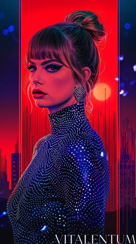 Taylor Swift in a Mesmerizing Pop Art Portrait AI Image