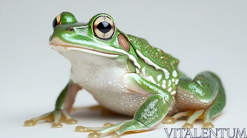 Intricate Patterns of Green Frog AI Image