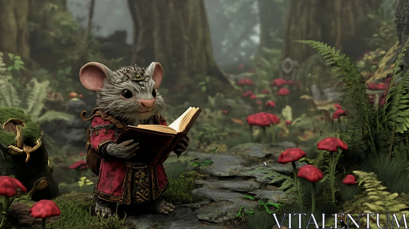 Enchanting Forest Reader AI Image