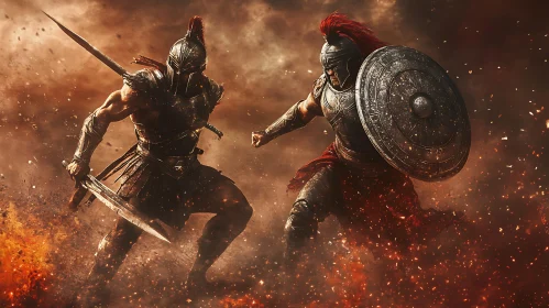 Ancient Warriors in Combat