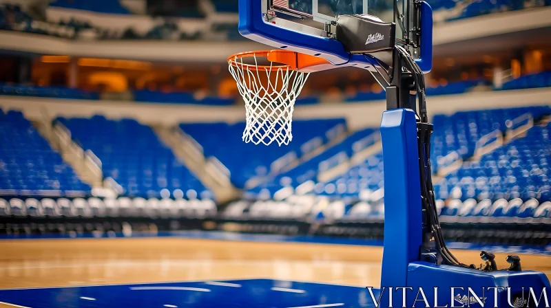 Empty Basketball Arena AI Image