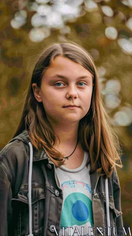 AI ART Greta Thunberg Outdoors