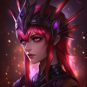 Fantasy Woman with Glowing Eyes
