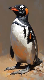 Colorful Brushstroke Penguin