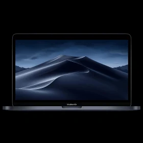 Minimalist Laptop with Serene Night Wallpaper