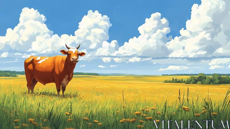 AI ART Tranquil Pasture Scene