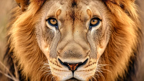 Lion Face Close-up