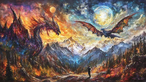 Dragons under Moonlight