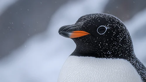 Penguin with Snowflakes