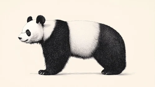 Monochrome Panda Artwork