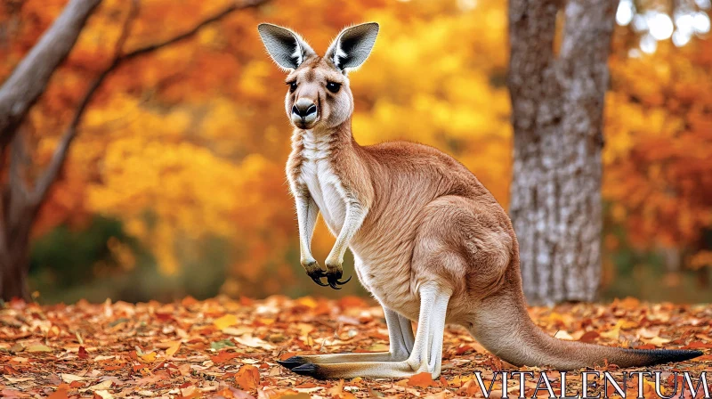 AI ART Autumn Kangaroo Portrait