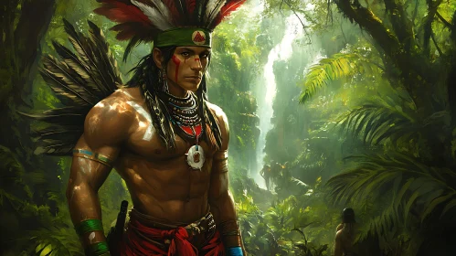 Jungle Warrior with Feathers