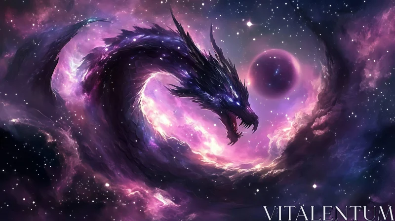 AI ART Space Dragon Fantasy Art