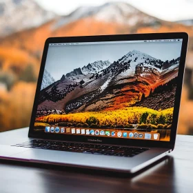 Autumn Mountain Wallpaper on Laptop Screen