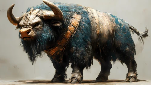 Artistic Rendering of a Majestic Bull