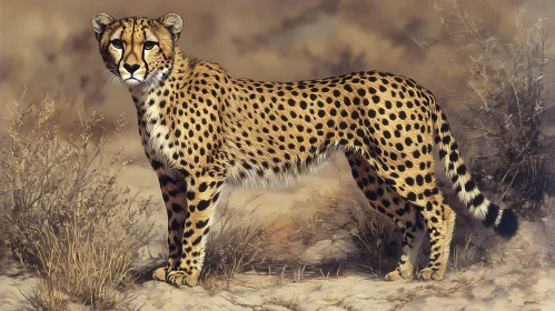 Cheetah Standing in the Wild