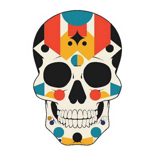 Modern Art Skull Design