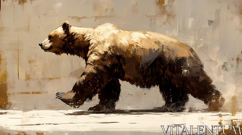 Majestic Bear in Abstract Art AI Image