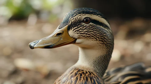 Detailed Duck Head Portrait