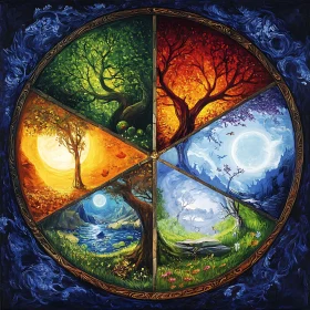 Nature's Cycle: A Seasonal Depiction