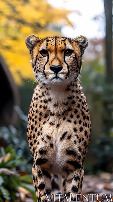 Wild Elegance of a Cheetah AI Image