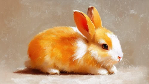 Warm-Hued Bunny Art