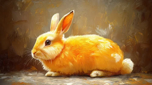 Artistic Rendering of a Golden Rabbit