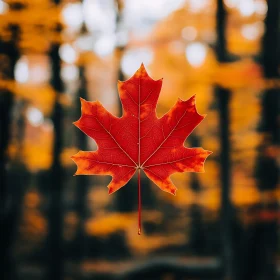 Red Maple Leaf in Autumn