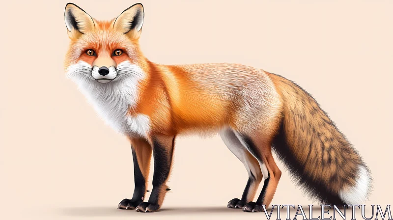 Graceful Fox Art AI Image