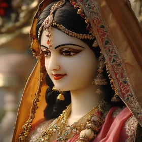 Serene Woman in Traditional Dress