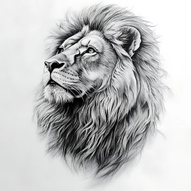 Monochrome Lion Art