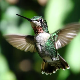 Hovering Hummingbird Close-up